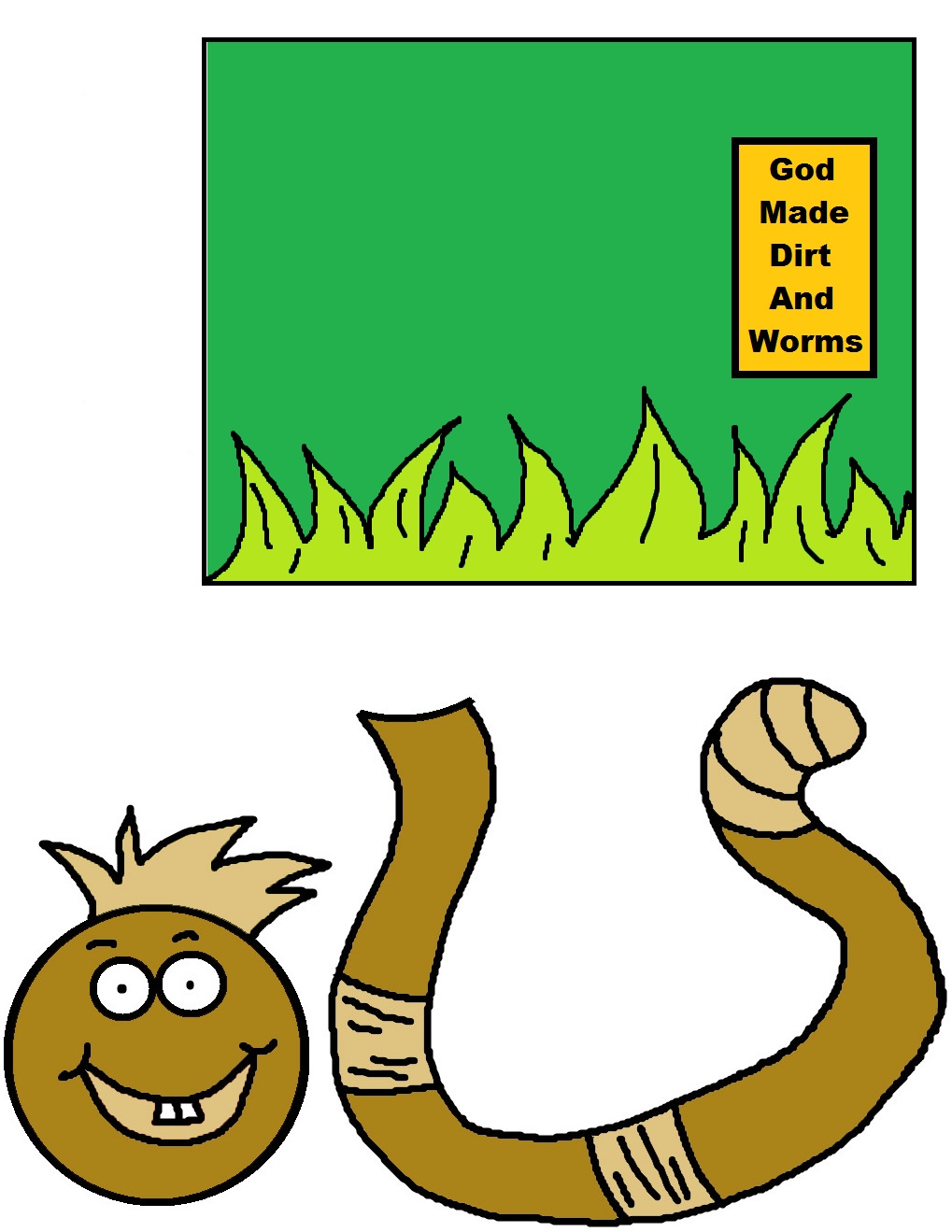 Dirt Worm Toilet Paper Roll